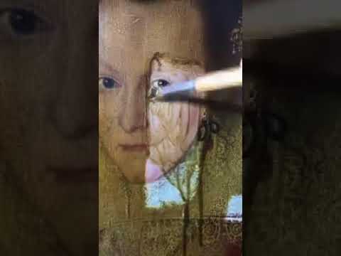 Restauration dun tableau après un jaunissement de 200 ans