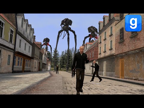 Alien Tripods VS Civilians NPC Battle Garry's Mod