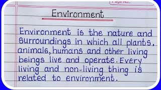 Essay on Environment in English/Environment Essay in English Writing