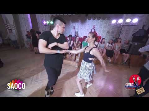 Denis Zolotarev and Diana Mironidis Cha-cha-cha Dancing at 3 Front Relax in Lendvorets, 02.08.2019