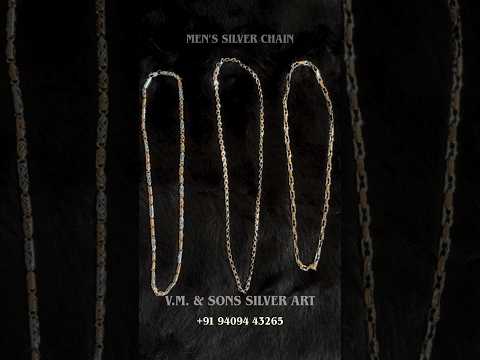 Men's Silver Chain Two Tone 92.5