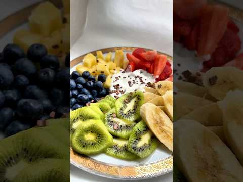 Rainbow yogurt bowl 🌈 wow fruit ideas  #shorts #foodie #food