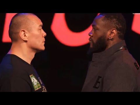 Deontay Wilder vs Zhilei Zhang INTENSE FIRST FACE OFF