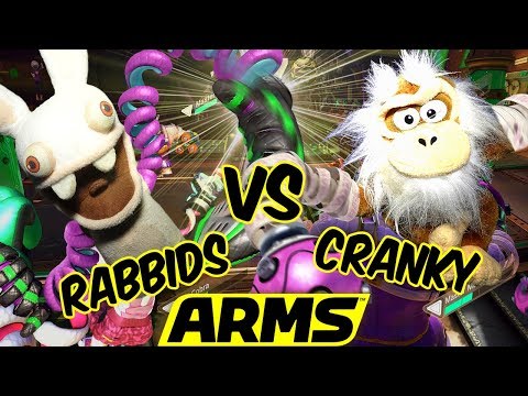 ABM: Rabbid Pranks Cranky !?! Cranky Kong Vs Rabbid !! ARMS Gameplay!! HD