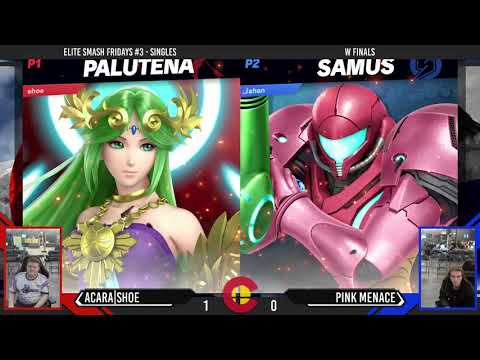 Elite Smash Friday #3 - AcaRa|Shoe (Palutena) Vs. Pink Menace (Samus, Dark Samus) - WF