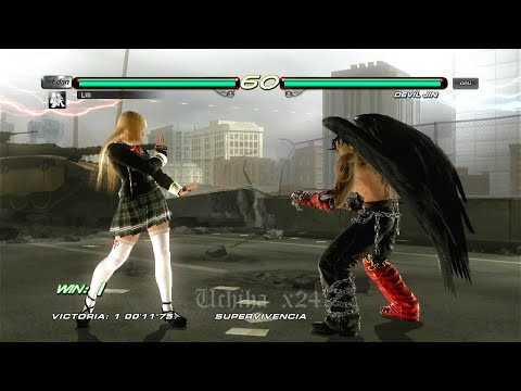 L7 185_5 Lili Rochefort vs Kuma ,Devil Jin y Christie - Tekken 6 ( Uchiha x24 )