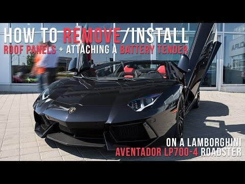 How to Take Off/Put On a Roof + How tender a Battery for Lamborghini Aventador Roadster