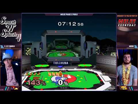 Smash'N'Splash 4 PHASE 2 POOLS - B-Boy | Bagels (Falco) vs Messi (Fox)