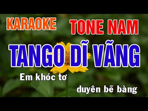 Tango Dĩ Vãng Karaoke Tone Nam Nhạc Sống - Phối Mới Dễ Hát - Nhật Nguyễn