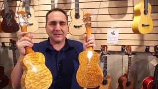 Video thumbnail for Comparison Ohana SK-70WG with SK-50WG Soprano Ukulele by Uke Republic