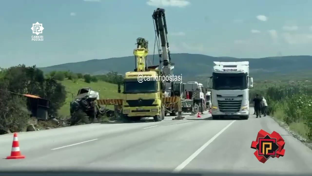 Çankırı’da kontrolden çıkan TIR alevlere teslim oldu