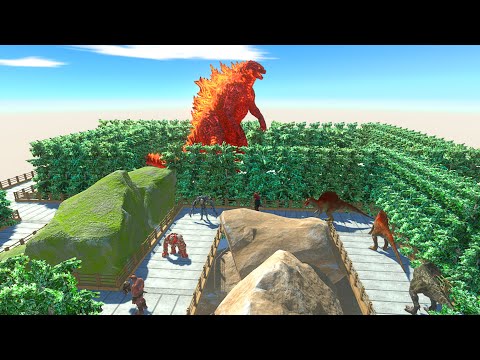 GODZILLA PINE FOREST DEATH RUN - Animal Revolt Battle Simulator
