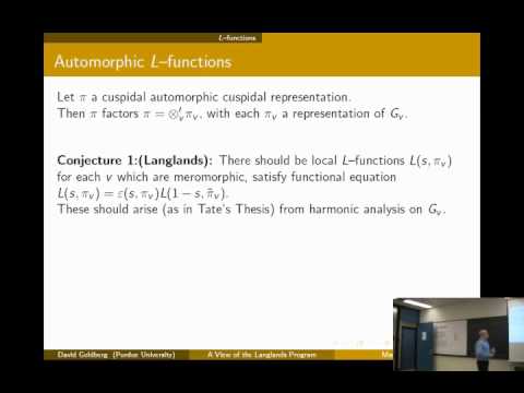 A view of the Langlands Program  David Goldberg