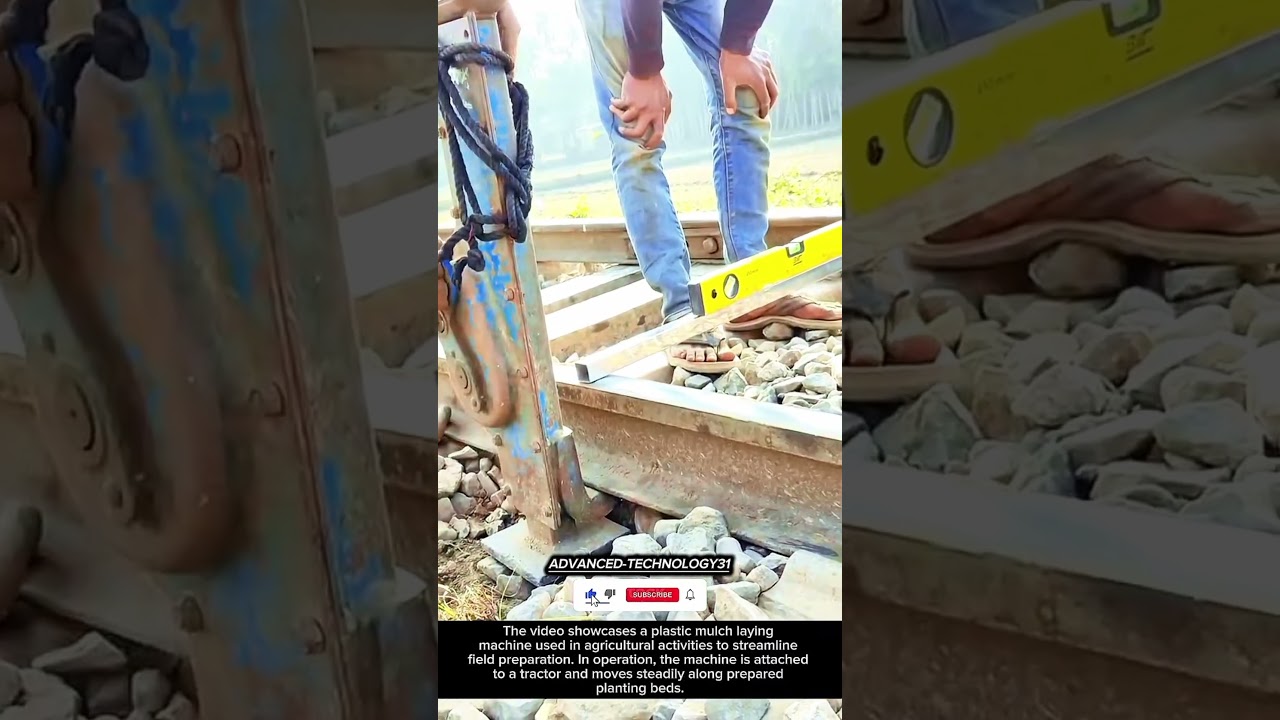 Precision Track Maintenance: Railway Alignment in Action !! #innovation #tool #ideas