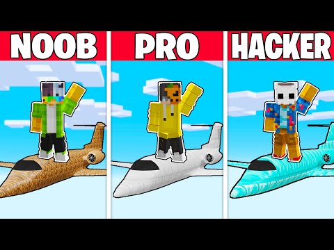 NOOB vs PRO vs HACKER: UÇAK YAPI KAPIŞMASI! - Minecraft