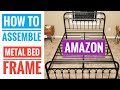 DETAILED REVIEW & How To Assemble Metal Bed Frame Vintage Tuseer Wrought Iron Frame platform