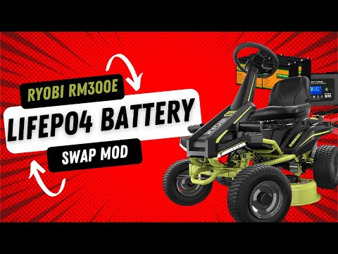 How to Replace Batteries on Ryobi Electric Riding Lawn Mower. Best easy DIY mod for RM300e & RM480e