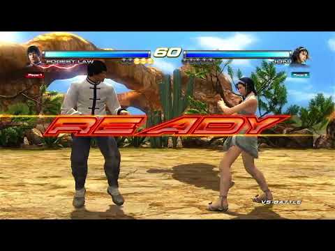Tekken Tag Tournament 2-Jun(Swimsuit) Vs Forest Law(Lose)