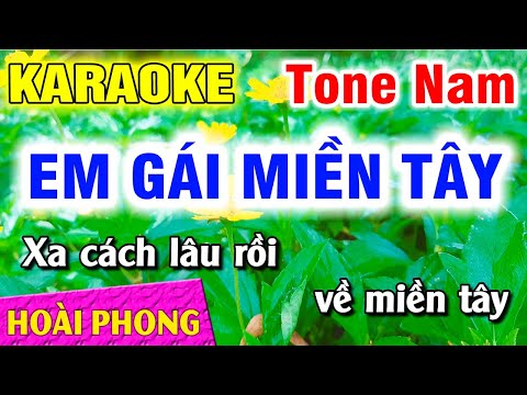 Karaoke Em Gái Miền Tây Tone Nam Nhạc Sống Dể Hát | Hoài Phong Organ
