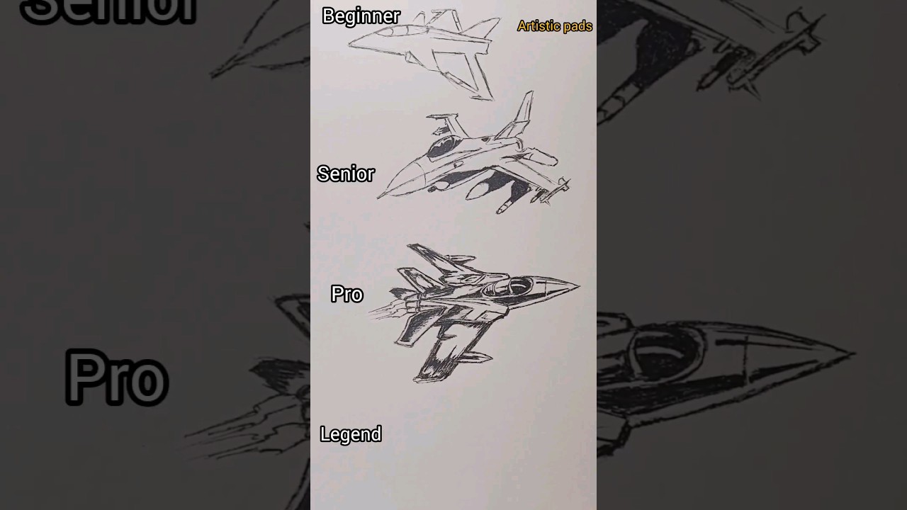 How To Draw Fighter Jet ✈️🤯 #short #shorts #youtubeshorts #sketchbooktour #fastforwardart #inkart