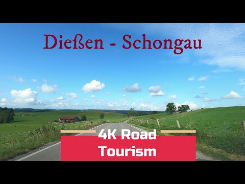 Driving Germany: St2055 & B17 Dießen am Ammersee - Schongau - 4K drive from Ammersee to Lech Valley