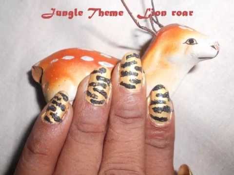 shilpi nail design Lion -(Indian Nail Design Channel By SHILPI )