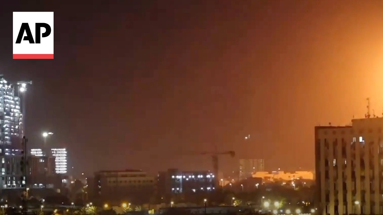 Video | Interceptions light up Baghdad after drone attack on luxury hotel