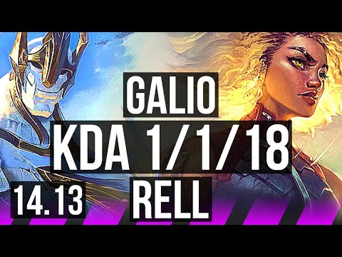 GALIO & Kai'Sa vs RELL & Zeri (SUP) | 1/1/18, Rank 9 Galio | EUW Grandmaster | 14.13