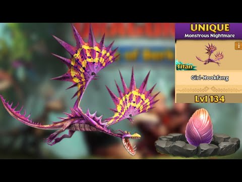Girl-Hookfang Max Level 134 Titan Mode - Unique Monstrous Nightmare - Dragons:Rise of Berk
