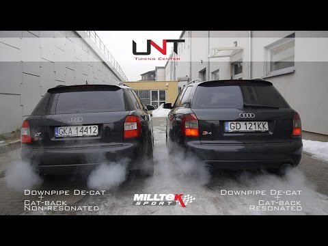 Audi S4 V8 4.2L | Wydech Milltek Sport Exhaust Non-resonated vs Resonated | UNT Tuning Center