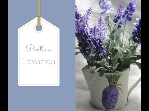 Como pintar uma lavanda em um regador decorativo