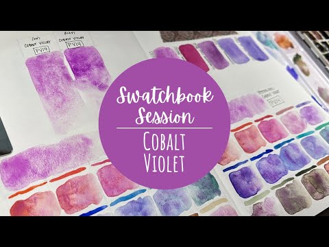 Swatchbook Session 16 | Cobalt Violet | Swatching and Color Mixing