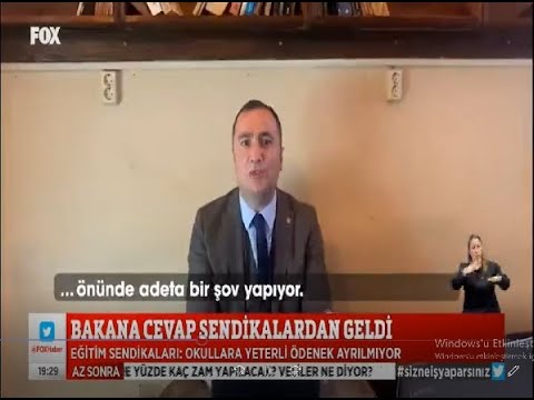 Genel Başkanımız Kadem Özbay Fox Tv Anahaber Bülteninde Değerlendirmelerde Bulundu-06.12.2022 | EĞİTİM İŞ