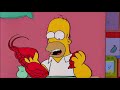 The Simpsons Homer Eats Pinchy While Crying With Courage Music