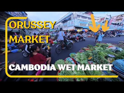 Exploring the Vibrant Orussey Market Phnom Penh Cambodia Wet Market Walking Tour 2023