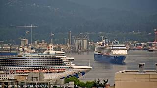 🔴 LIVE Zaandam & Island Princess | Vancouver Cruise Ships | Vancouver Cruise Terminal Livestream