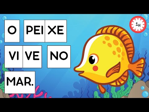 Frases para aprender a ler | Sílabas para crianças| Compilado de 1 hora | Ensinar a ler rápido