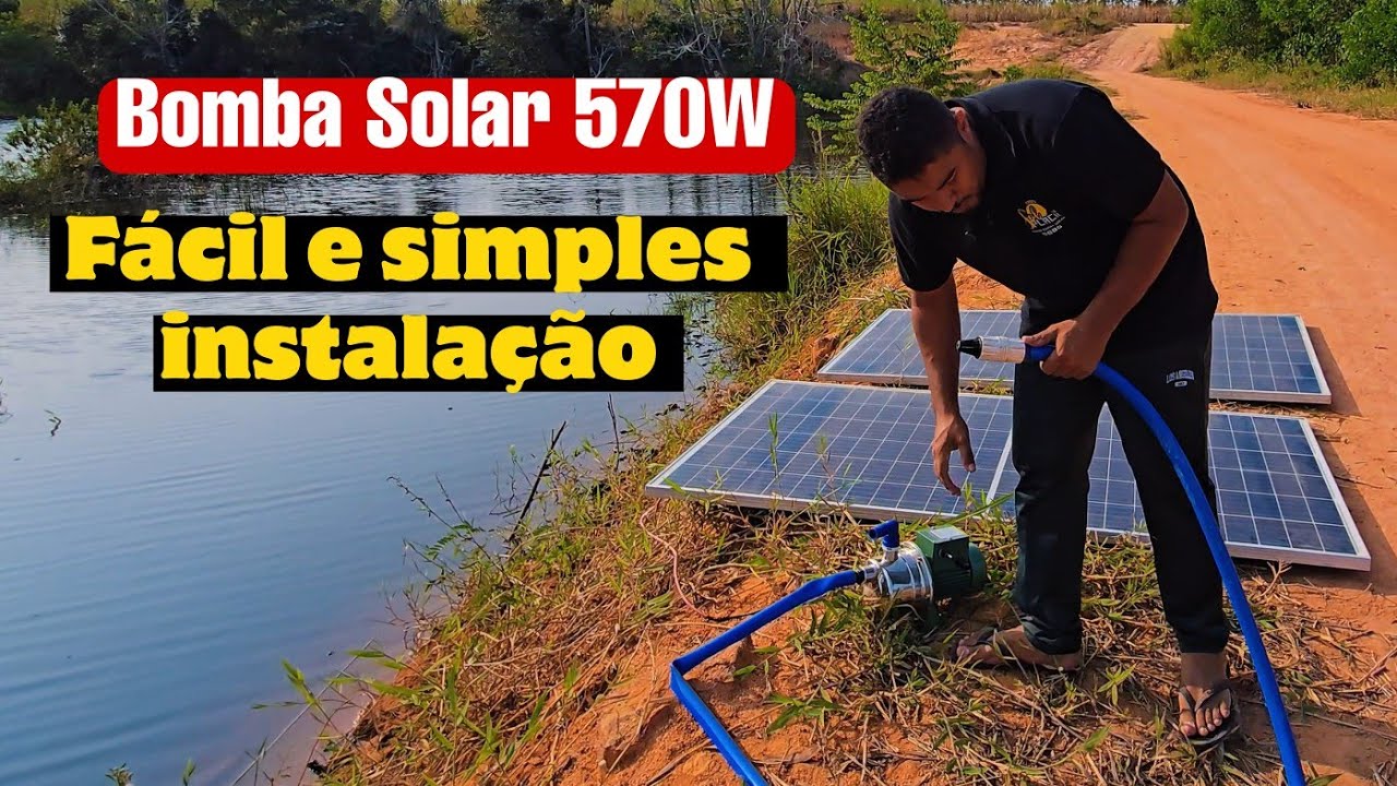 Essa bomba solar é  surreal com 2 placas joga água o dia todo