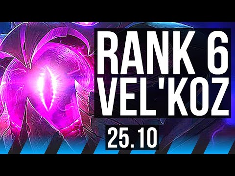 VEL'KOZ vs QIYANA (MID) | Rank 6 Vel'Koz, 6 solo kills, 700+ games, 46k DMG | TR Grandmaster | 25.10