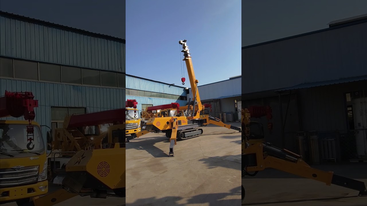 5 ton spider crane #factory #Spider crane #manufacturing #machinery #Crane