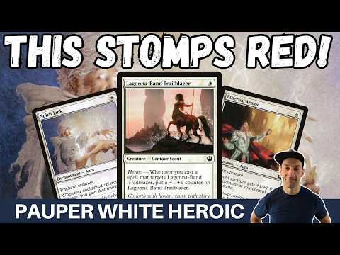 THIS DECK EATS RED! Pauper Mono White Heroic is a meta killer stomping on the red decks