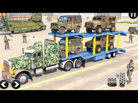 Satisfying & Relaxing Truck Driving।। US Army Vehicle Transporter Truck: Military Gameplay part-2