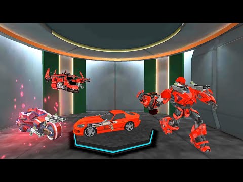 Flying Helicopter Robot Car Transform Shooting War ** ROBOT BIKE CAR TRANSFORM * android gameplay