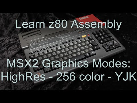 MSX2 Alternative Bitmap modes... HighRes, 256 color, YJK (MSX2+) and Interlaced! - Z80 Lesson P50