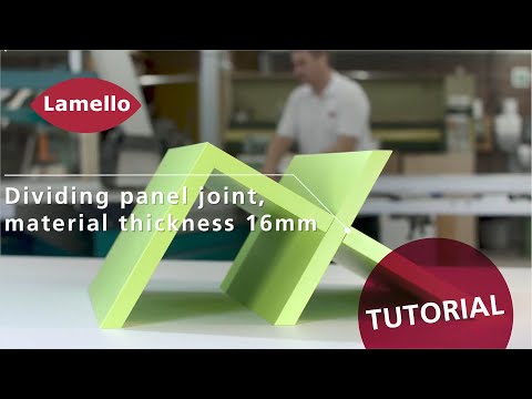 Lamello Tutorial Tenso P-14: Dividing panel joint, material 16 mm