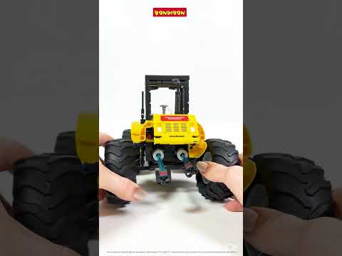 Миниатюра изображения товара Конструктор кинетический Bondibon Гидравлическая машина Трактор-погрузчик / ВВ6496 (541эл)