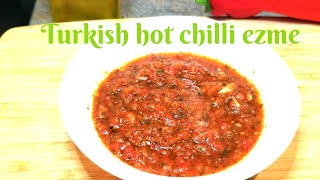 Turkish hot chilli sauce | Ezme |Dipping sauce|