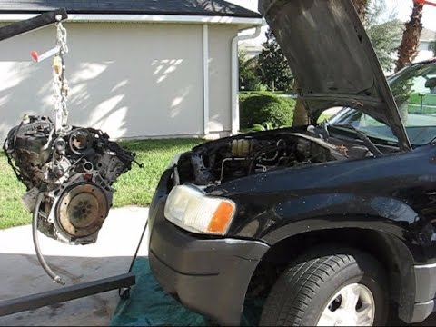Thumbnail for Taurus Engine Swap into a Ford Escape Part 1- removal and dissasembly by Ford Escape