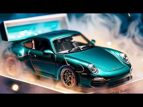 Unboxing and Review: #almostreal #PORSCHE 911 964 #RUF SCR COUPE 2018 in Irish Green 1/18 #scale