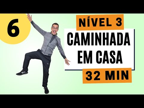 CAMINHADA EM CASA DIVERTIDA - 6 | NÍVEL 3 | Exercícios sem impacto para emagrecer